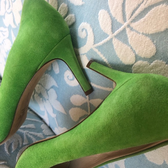 J.CREW HEELS SUEDE GREEN - Picture 9 of 9